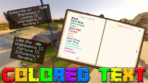 Minecraft Color Codes List Numbers