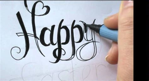 Write fancy calligraphy letters for cards - YouTube