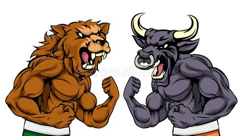 Bears Versus Bulls Stock Market Concept Stock Vector - Illustration of ...