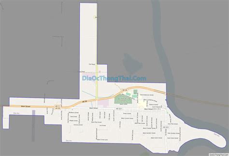 Map of Des Arc city, Arkansas - Thong Thai Real