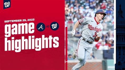 Nationals vs. Braves Game Highlights (9/29/23) | MLB Highlights - YouTube