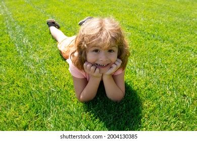 Kids Laying Grass Cute Child Summer Stock Photo 2004130385 | Shutterstock