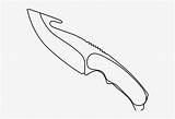 Karambit Template Knife Cs Drawing Printable Cardboard Templates Paper  sketch template