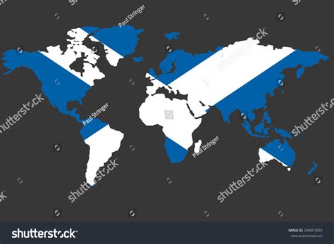 Illustrated Map World Flag Scotland Stock Illustration 298007834 ...