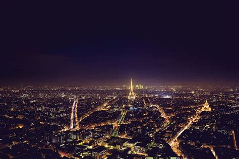 Night view, Paris, France, Eiffel Tower, urban, city, cityscape, night ...
