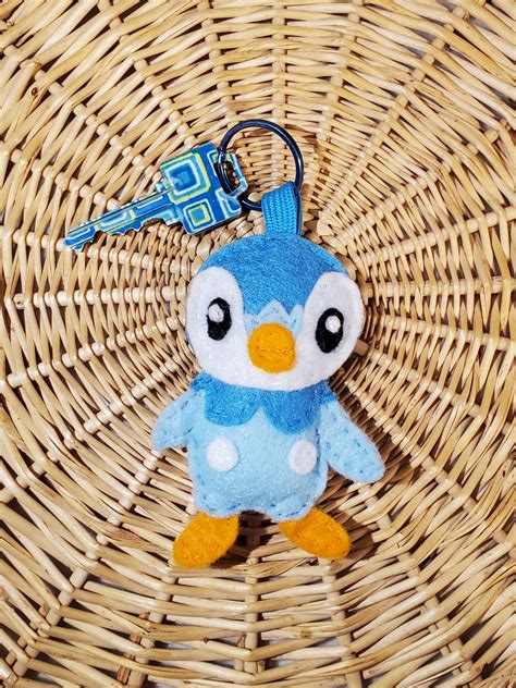 Piplup Pokemon Felt Plush Keychain, Handmade Stuffy - Etsy