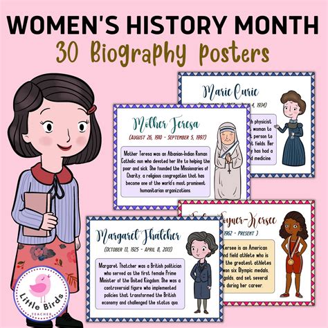 Women's History Month Biography Posters | March Bulletin Board Ideas | Made By Teachers