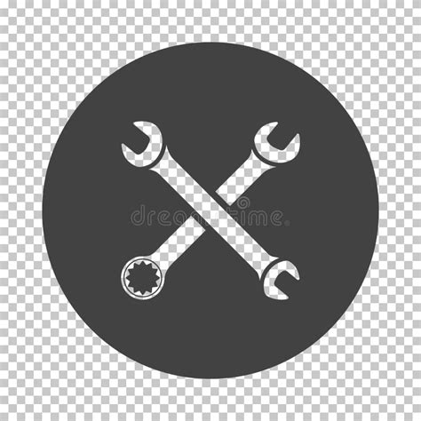 Crossed wrench icon stock vector. Illustration of mechanic - 145842368