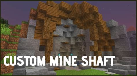 How to Build Custom Mine Shaft in Minecraft - YouTube