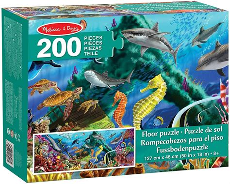 Melissa & Doug- Underwater Oasis Floor Puzzle, 18907 (200pcs)