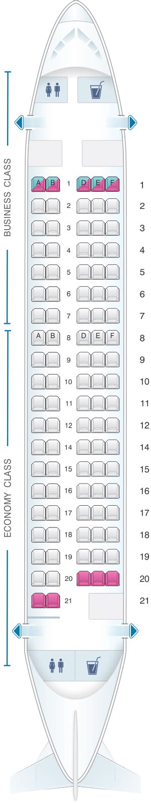 Seat Map SWISS Avro RJ100 | SeatMaestro