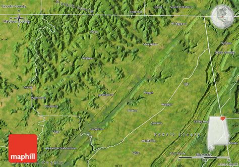 Satellite Map of Jackson County