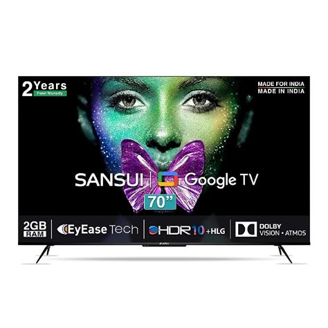 Sansui 109 cm (43 inches) SMART LED with CA53 processor, Android TV operating system, Dolby ...