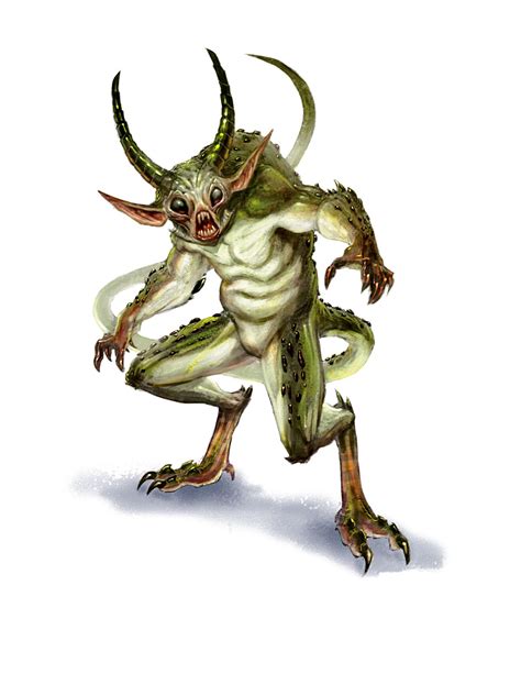 Demon, Quasit (from the fifth edition D&D Monster Manual). Art by Autumn Rain Turkel. | Dungeons ...