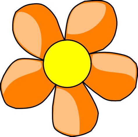 Orange Daisy Clip Art at Clker.com - vector clip art online, royalty ...