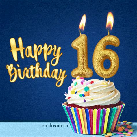 Happy 16th Birthday Animated GIFs - Download on Funimada.com