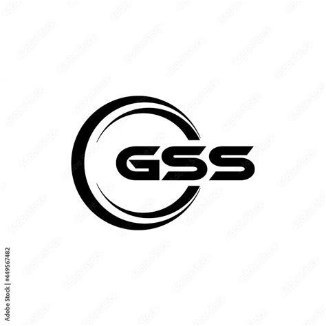 GSS letter logo design with white background in illustrator, vector ...