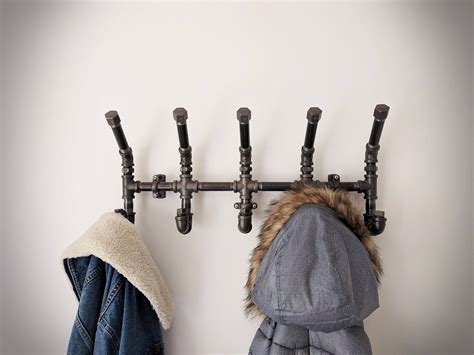 Industrial Iron Coat Rack Jacket Storage Loft Design - Etsy UK | Coat ...