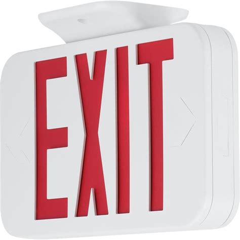 Progress Lighting Exit Signs Red LED Battery-operated Exit light at ...