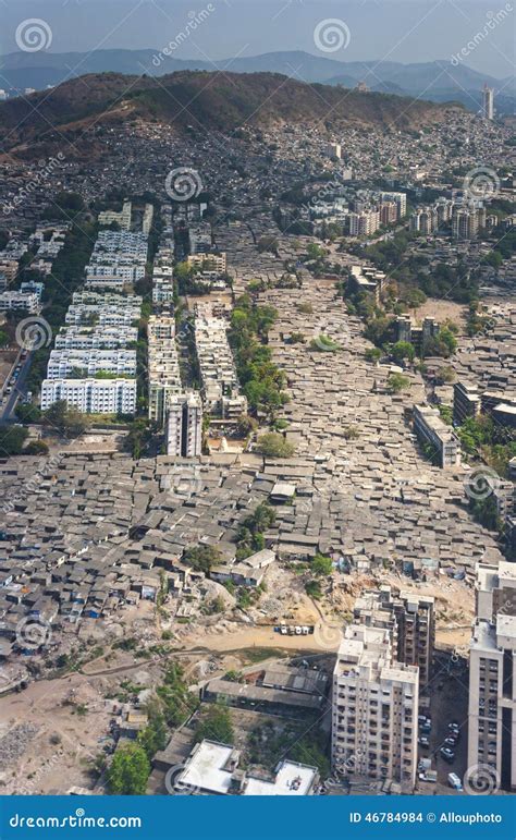 Aerial View of Mumbai Slums Stock Photo - Image of shack, interest ...