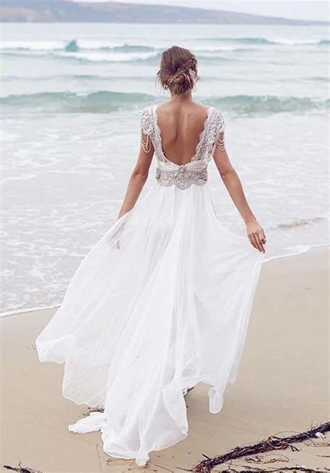 Dreamy Beach Wedding Gowns That Will Make You Feel Like A Goddess - ALL FOR FASHION DESIGN