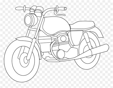 Transparent Motorcycle Clip Art - Black And White Motorbike Clipart, HD ...