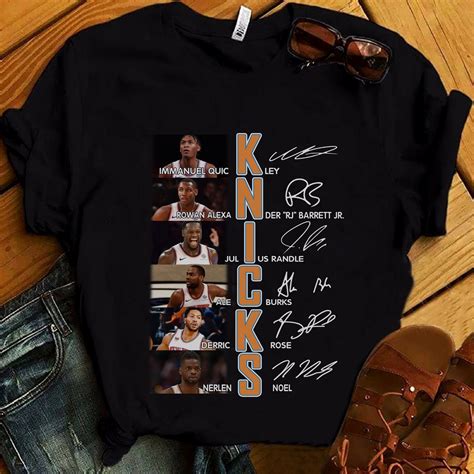 New York Knicks Team Players Signatures T-Shirt New York | Etsy