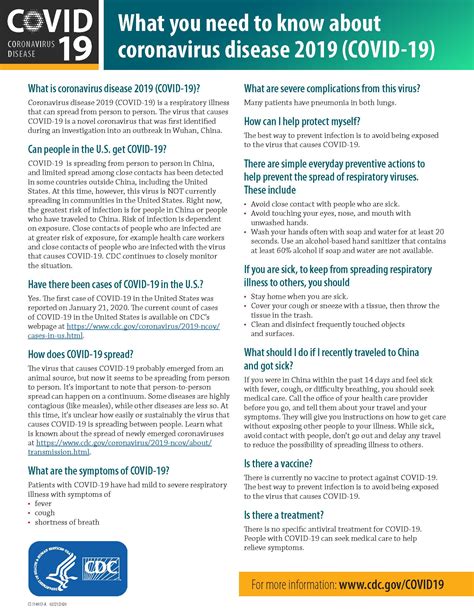 COVID-19 CDC Factsheet - Chadron Community Hospital