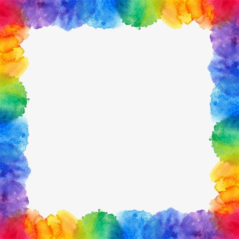 Printable Rainbow Border