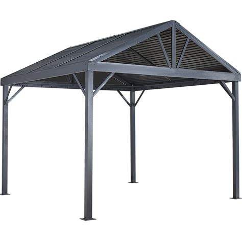 Sanibel I Hardtop Gazebo, 8 ft. x 8 ft. Light Gray