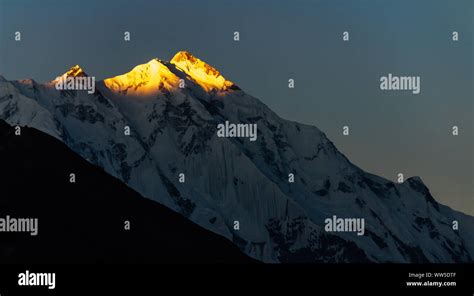 Sunrise over Rakaposhi Peak Stock Photo - Alamy