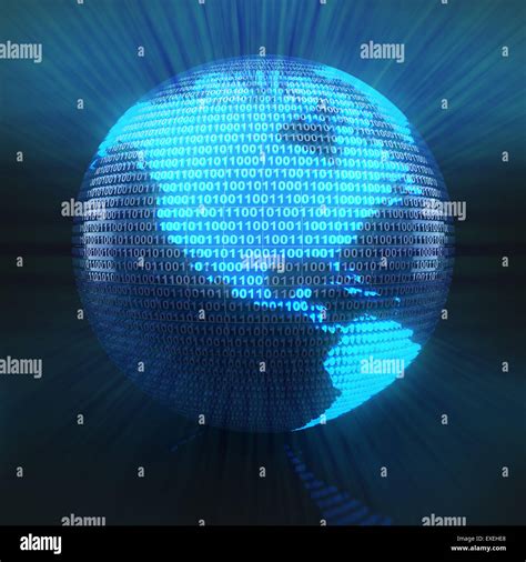 Digital globe with world map Stock Photo - Alamy