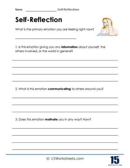 Self Reflection Worksheets - 15 Worksheets.com