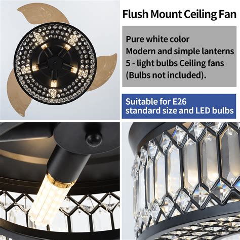 42-Inch Ceiling Fan with Remote Control Retractable Blades, Reversible ...