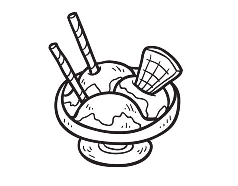 Ice cream cup coloring page - Coloringcrew.com