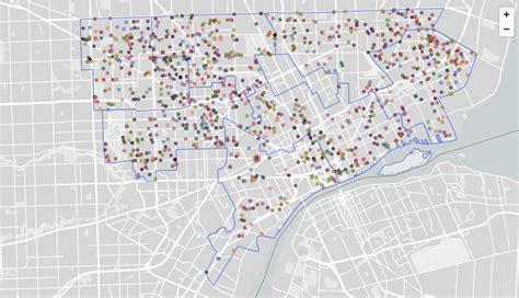 This interactive map allows you to see every single reported crime in Detroit