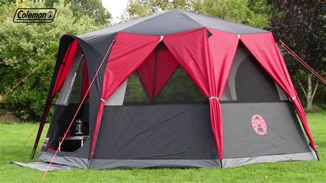 Coleman® Festival Octagon Tent - large 8 man tent with 360° surrounding view - YouTube