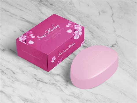 Free Commercial Bar Soap With Box Packaging Mockup PSD - Good Mockups