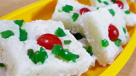 Coconut Barfi / Burfi Recipe - Indian Dessert or Sweets - YouTube