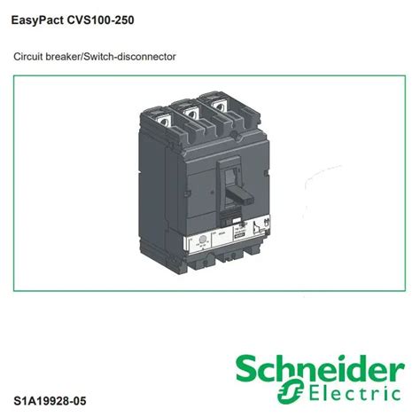 Schneider Electric CVS630F ETS 2.3 630 3P3D Circuit Breaker Installation Guide