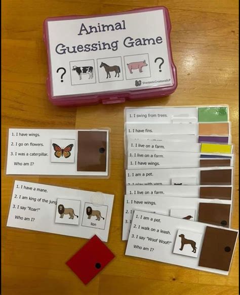 Printable Animal Guessing Game - 24 Cards - Speech Therapy in 2022 | Guessing games, Speech ...