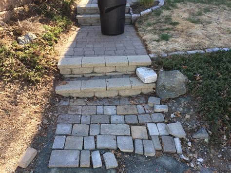 Need help with paver walkway and steps : r/DIY