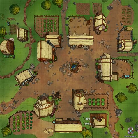 Small Farming Village Battle Map : r/dndmaps