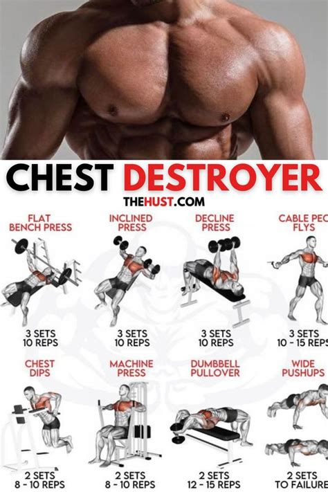 Super chest destroyer workout plan | Ejercicios para pecho, Rutinas de ...