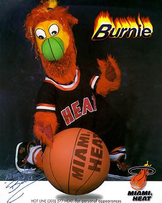 NBA Basketball Mascots: Miami Heat Burnie Mascot Pictures