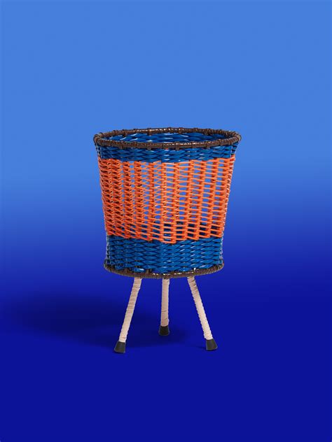 Orange MARNI MARKET woven cable plant stand | Marni