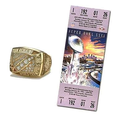 Super Bowl XXVI - Washington 37 Bills 24 - MVP QB Mark Rypien