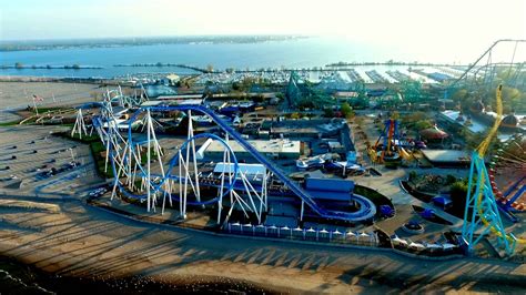 Drone Footage Flying Over Cedar Point - YouTube