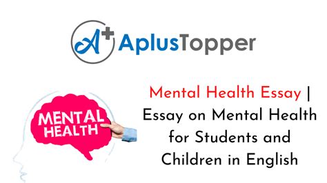 Mental Health Essay | Essay on Mental Health for Students and Children ...