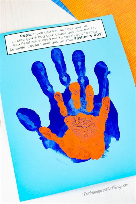 Father's Day Poem And Handprint Craft